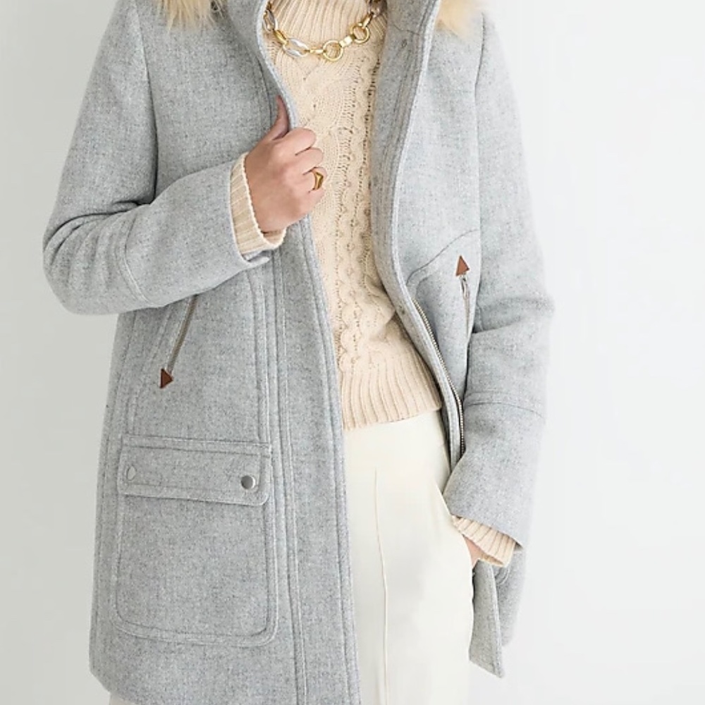 J Crew Chateau parka in Italian stadium-cloth wool